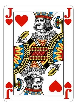 Jack of Hearts Design from Deck of Playing Cards イラスト素材