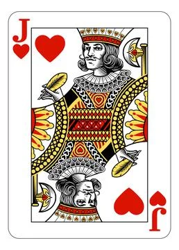 Jack of Hearts Design from Deck of Playing Cards イラスト素材