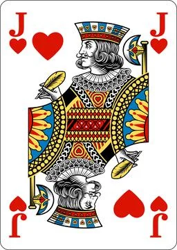 Jack of Hearts Design from Deck of Playing Cards Stock Illustration