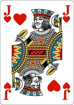 Jack of Hearts Design from Deck of Playing Cards Stock Illustration
