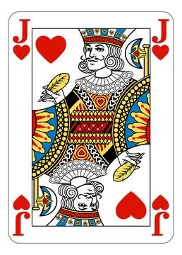Jack of Hearts Design from Deck of Playing Cards Stock Illustration