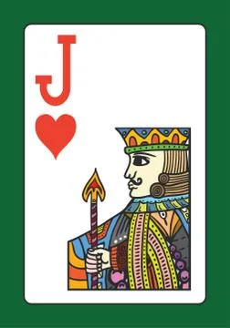 Jack of hearts playing card Stock Illustration