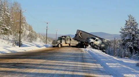 Jack knifed Stock Footage 1087139
