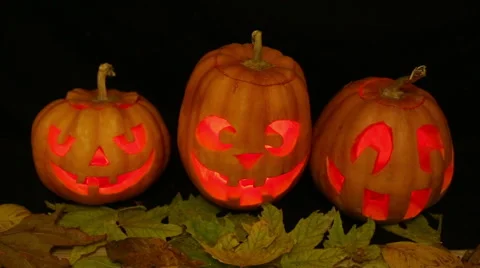 Jack Lantern for Halloween Stock Footage 55031321