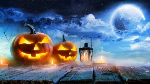 Jack lanterns background v2 库存影片 111482586