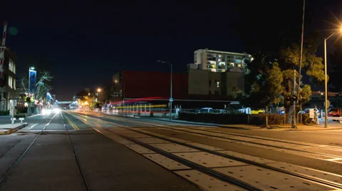 Jack London train timelapse static 4k Stock Footage 36021865