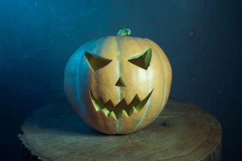 Jack-o ' - lantern in cool tones Stock-Fotos