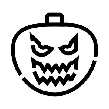 Jack o' lantern creating spooky face celebrating halloween Stock Illustration