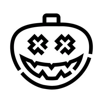 Jack o' lantern creating spooky festive autumn holiday icon Stock Illustration