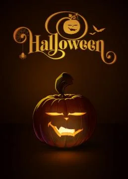 Jack-o-Lantern Dark Cool Vimpire Stock Illustration