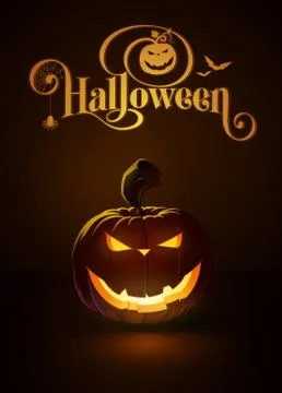 Jack-o-Lantern Dark Evil Smile Stock Illustration