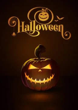Jack-o-Lantern Dark Mean Rag Doll Stock Illustration