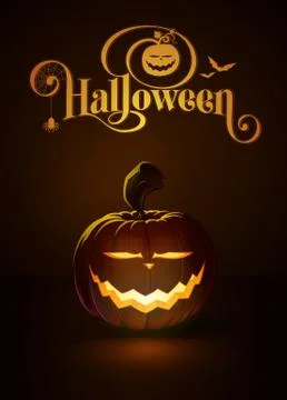 Jack-o-Lantern Dark Saber Smile Stock Illustration