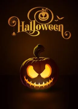 Jack-o-Lantern Dark Scary Rag-Doll Stock Illustration