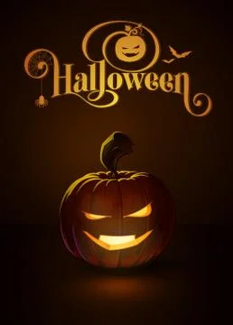 Jack-o-Lantern Dark Smart Vampire Stock Illustration
