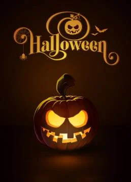Jack-o-Lantern Dark Toothy Smile Stock Illustration