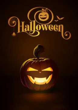 Jack-o-Lantern Dark Vimpire Stock Illustration