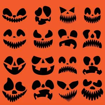 The jack o lantern face for halloween content Stock Illustration