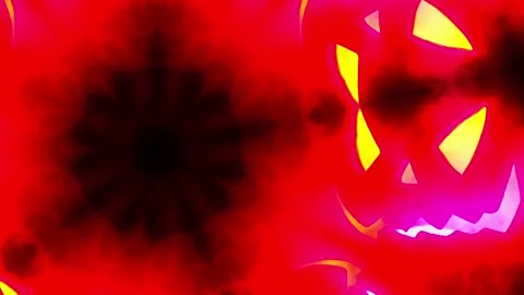Jack O Lantern Face surreal backdrop, Halloween intro or credit footage. Stock Footage 250465520