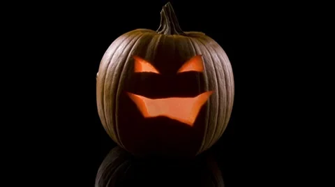 Jack-o-Lantern Flickering Stock Footage 8777625