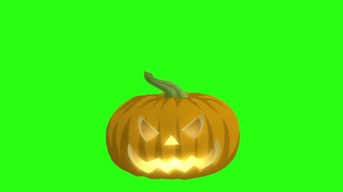 Jack O Lantern On Green Video stock 85059860