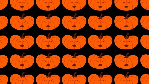 Jack o lantern, Halloween pattern animation Stockbeeldmateriaal 95325020
