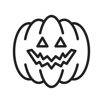 Jack-O-Lantern icon vector image.  Stock Illustration