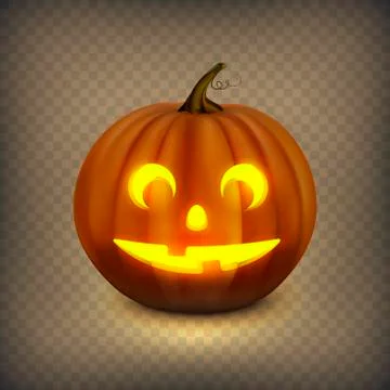 Jack o lantern isolated on a transparent background Stock Illustration