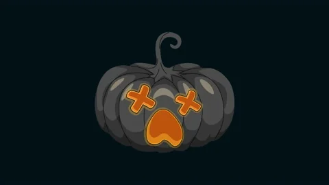 Jack O Lantern or pumpkin cartoon animation. Halloween scary pumpkin motion 스톡 동영상 140117578