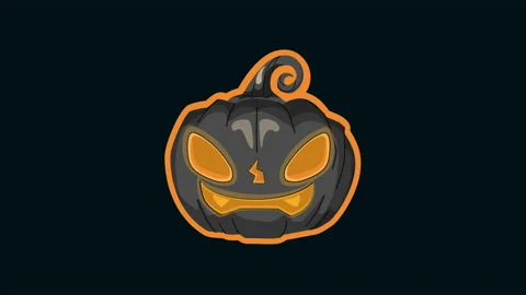 Jack O Lantern or pumpkin cartoon animation. Halloween scary pumpkin motion g 스톡 동영상 140117605