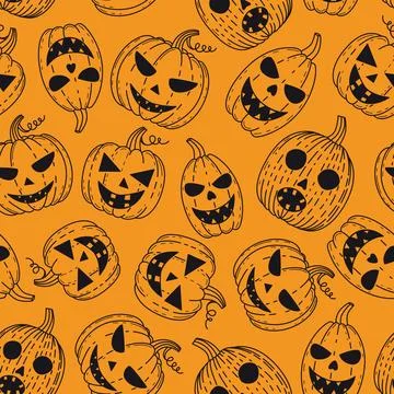 Jack-o'-lantern pattern Stock Illustration