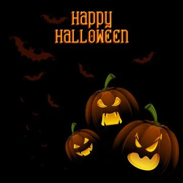 Jack-o-lantern Pumpkin in Halloween night Stock Illustration