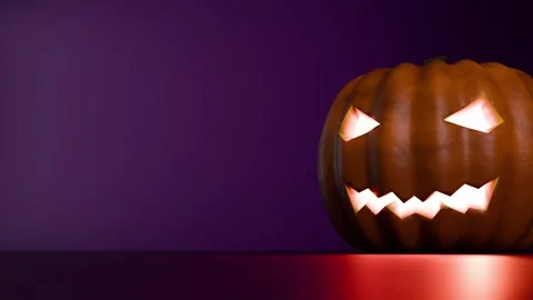 Jack-o'-lantern pumpkin lantern, Halloween decorations Stock Footage 341032070