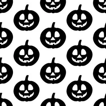 Jack-o-lantern pumpkin pattern Stock Illustration
