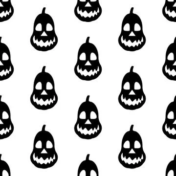 Jack-o-lantern pumpkin pattern 스톡 일러스트