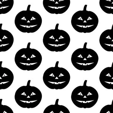 Jack-o-lantern pumpkin pattern 스톡 일러스트