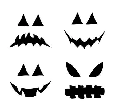 Jack o lantern smile silhouette vector symbol icon design. Beautiful illustra Stock Illustration