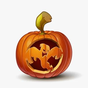 Jack-o-Lantern Spooky Ghost Stock Illustration