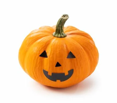 A jack-o'-lantern on a white background Stock Photos