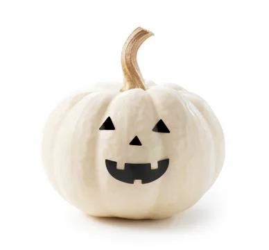 A jack-o'-lantern on a white background Stock Photos