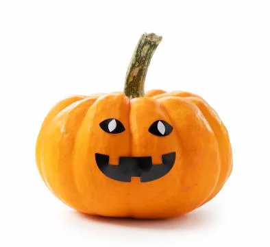 A jack-o'-lantern on a white background Stock Photos