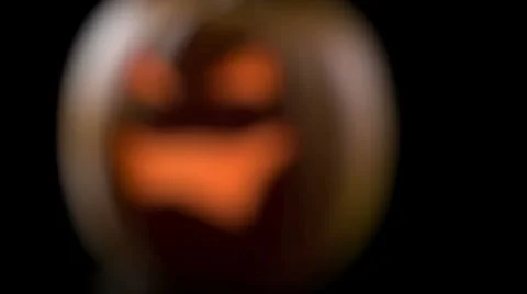 Jack-O-Lantern Zoom in Blur Stock Footage 8738257
