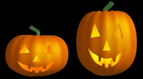 Jack O' Lanterns Animation (HD Alpha) | Stock Video | Pond5