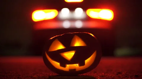 Jack o'lantern, Halloween night Stock Footage 68121956