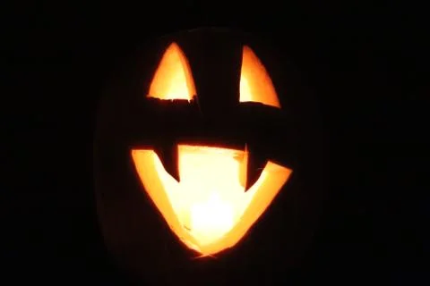 Jack o'lantern at night Stock Photos