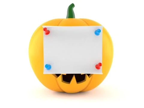 Jack o'lantern with note Stock Illustration