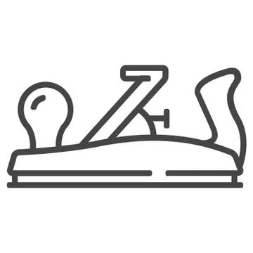 Jack-plane line icon on white background Stock Illustration