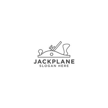 Jack plane logo design template Stock Illustration
