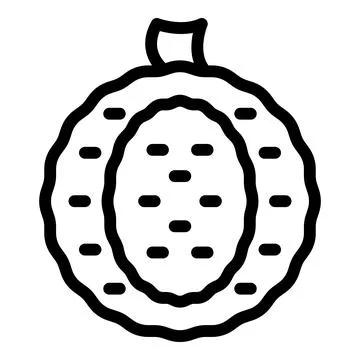 Jack plant icon outline vector. Exotic vitamin Stock Illustration