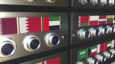 Jack plug with flag of Latvia. Conceptual 3d animation Stock Footage 141505354